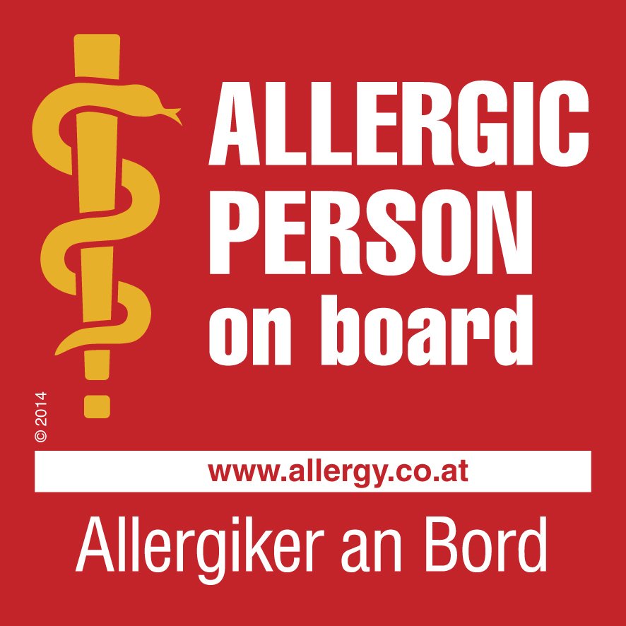 Notfall-Aufkleber für Allergiker