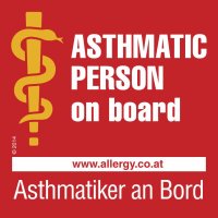 Notfall-Aufkleber für Asthmatiker